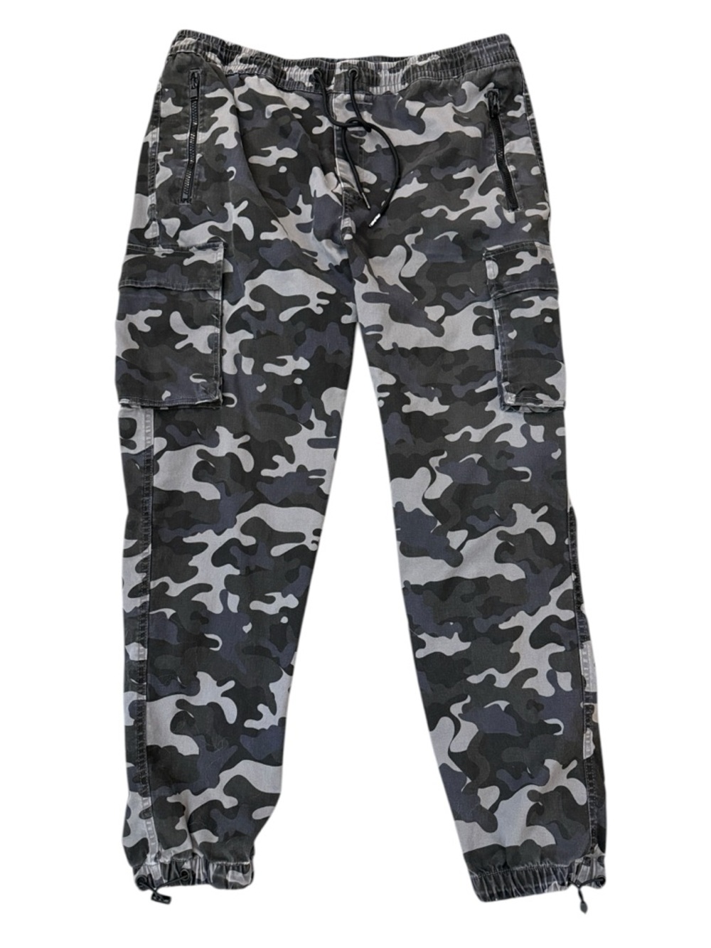 Dogg Supply Camo Cargo Pants Mens L Gray Black Streetwear Jogger Tactical Snoop